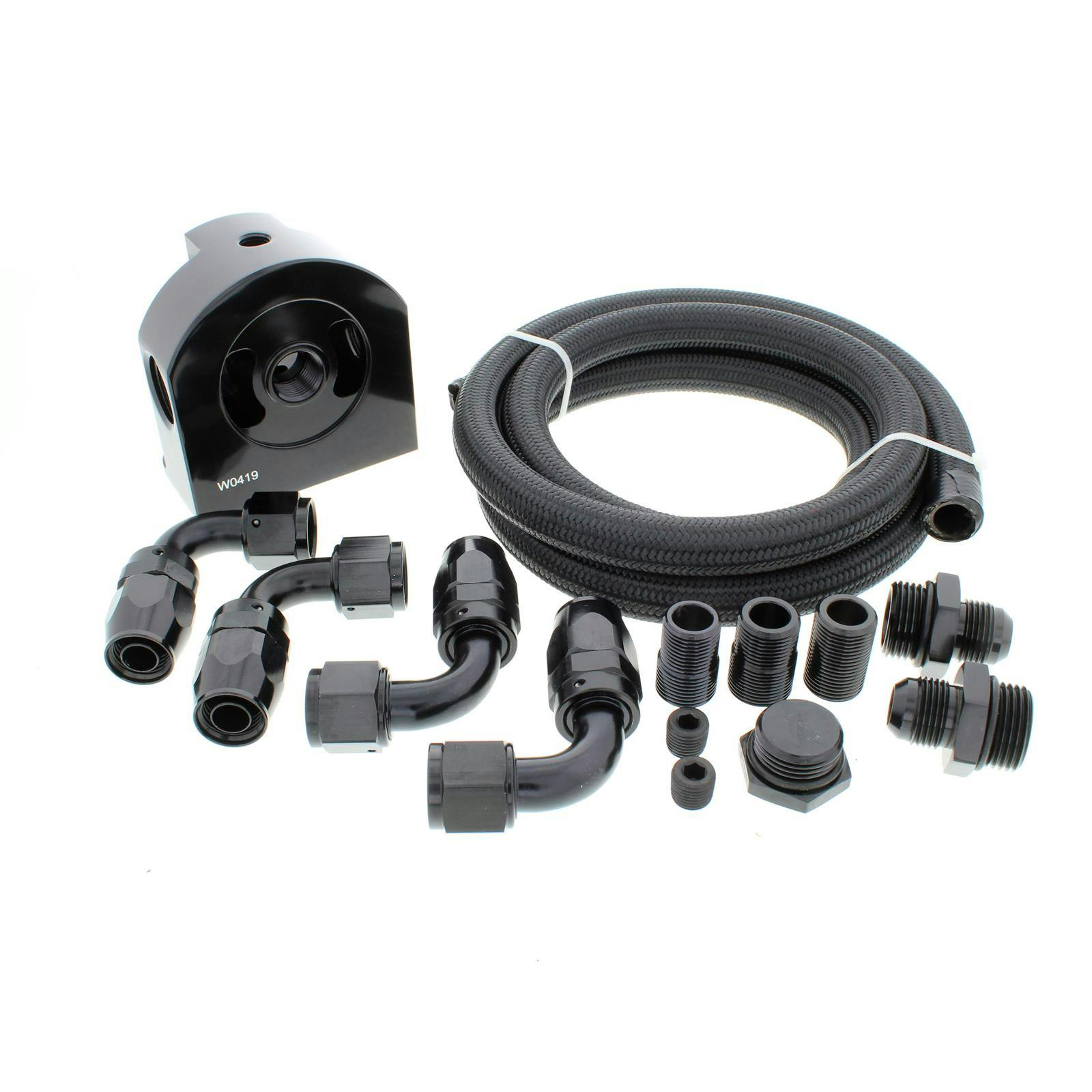 LS Engine Swap Conversion Low Profile Oil Pan Kit, Black, 10 AN