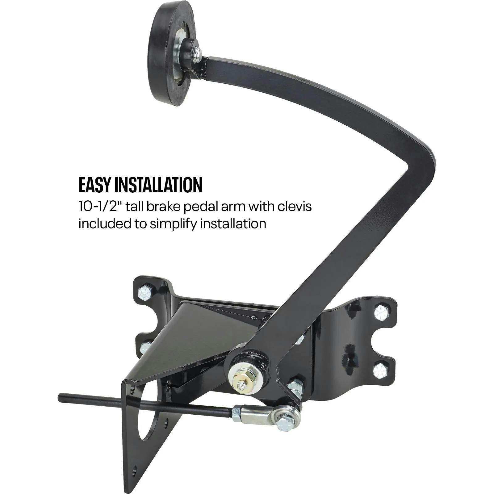 Black Universal Brake Pedal/Master Cylinder Frame Bracket