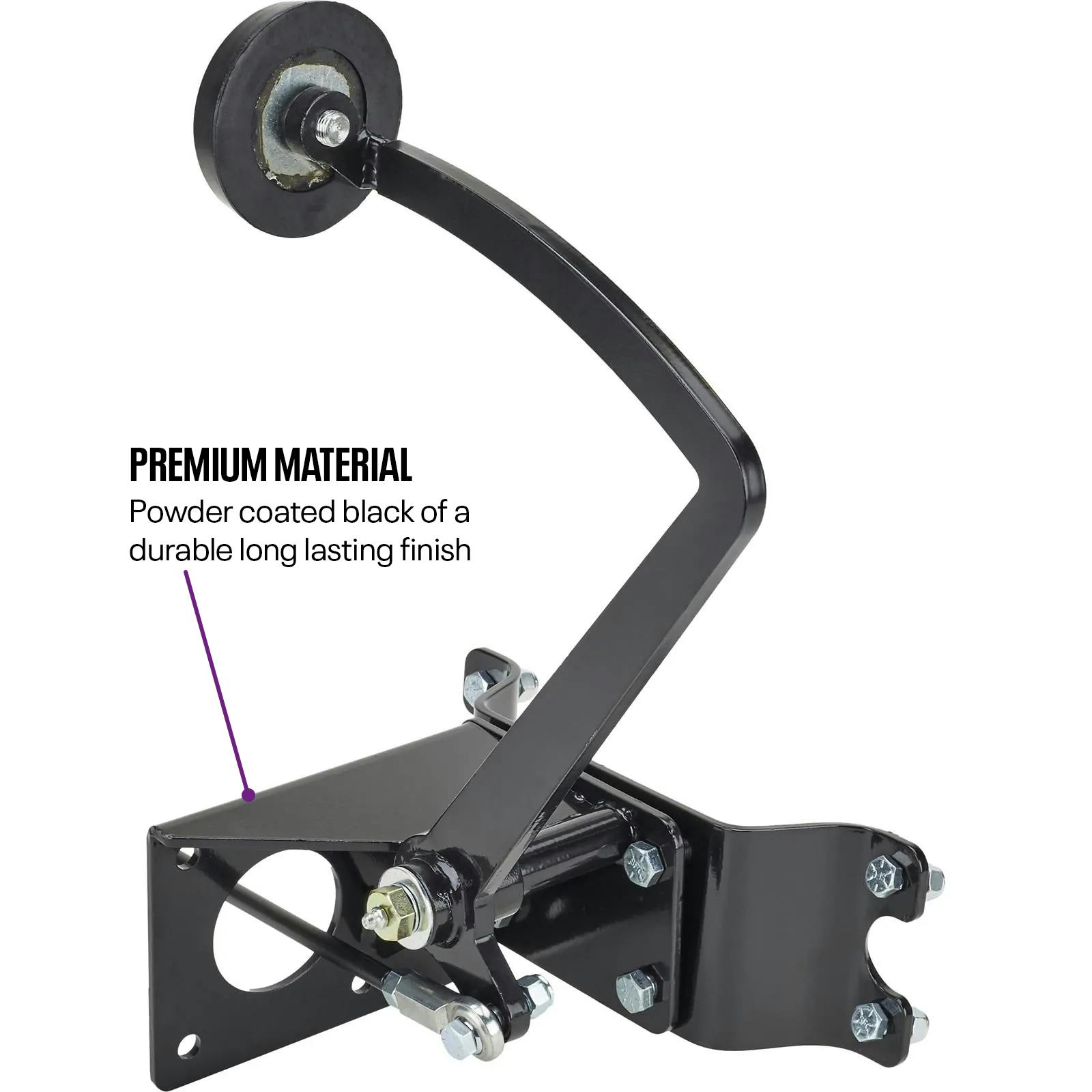 Black Universal Brake Pedal/Master Cylinder Frame Bracket