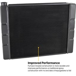 Speedway Chevy SBC/BBC Aluminum Radiators, Universal Fit, Black