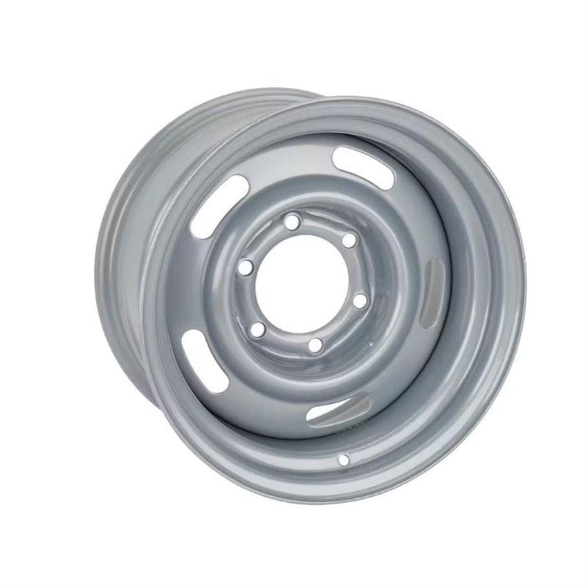 GM Rally Truck Wheel, 6 on 5.5 Inch Bolt Pattern, 15x10, Silver