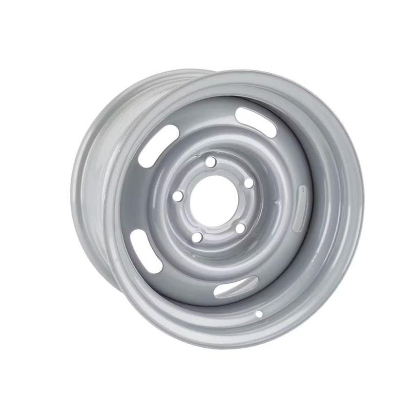 GM Rally Truck Wheel, 5 on 5 Inch Bolt Pattern, 15x10, Silver