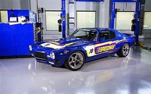 Al Unser, Jr. hits the track in the Speedway Motors Camaro