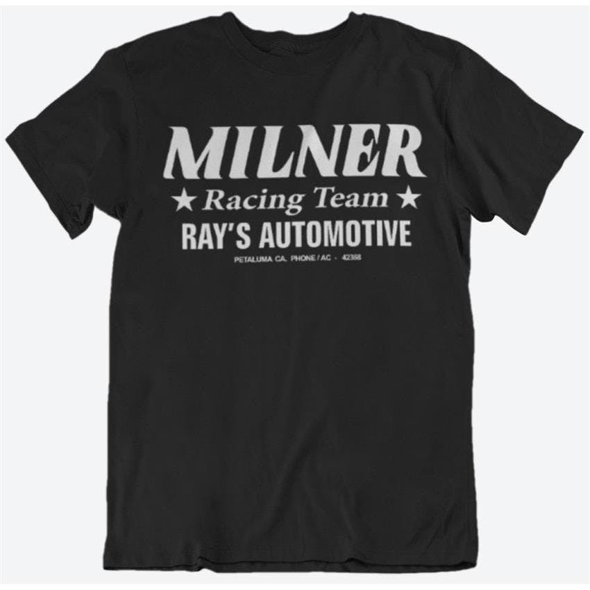 Merchants of Speed 0017B Milner Racing Team T-Shirt, Black