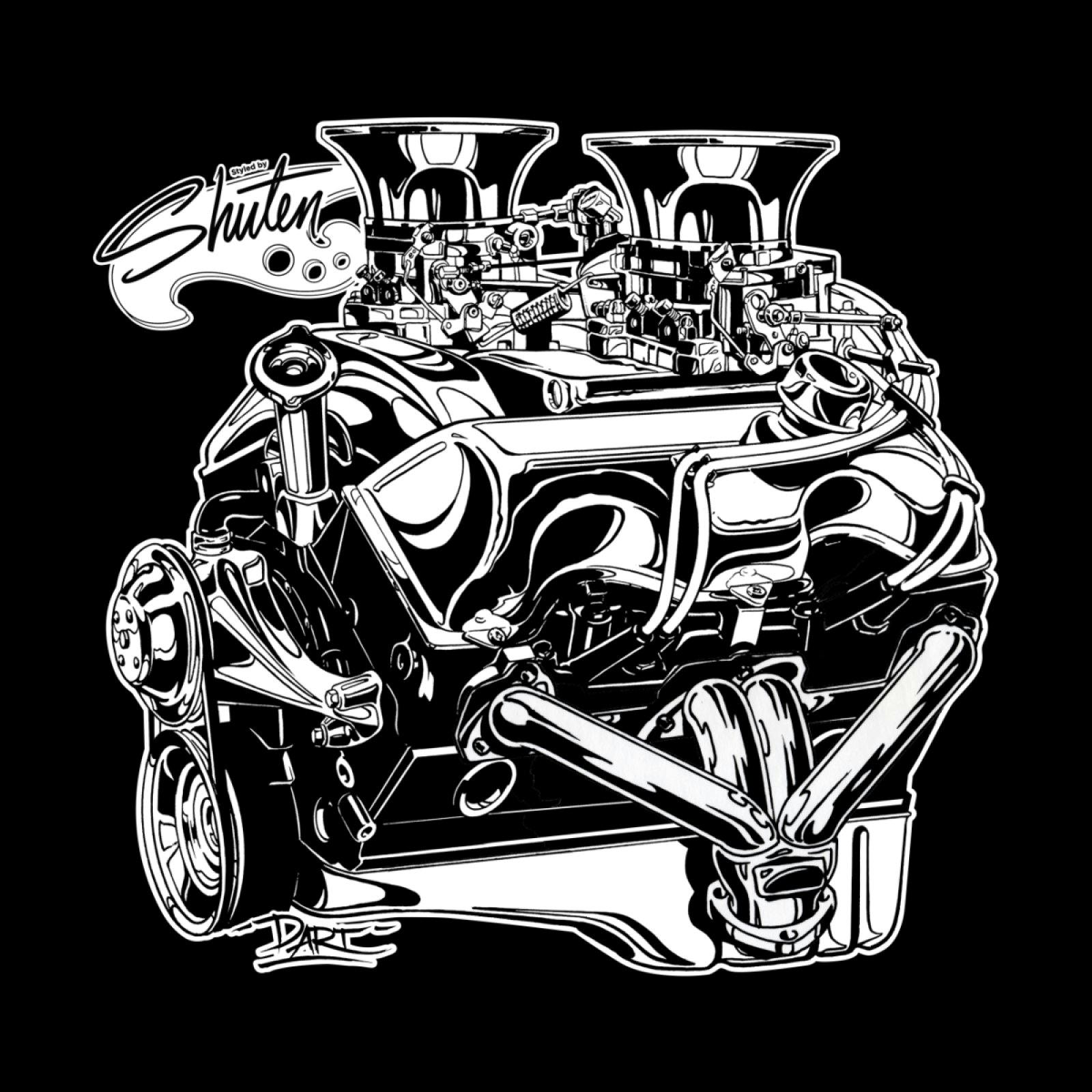 Styled by Shuten 100409-S 409 Chevy T-Shirt, Small