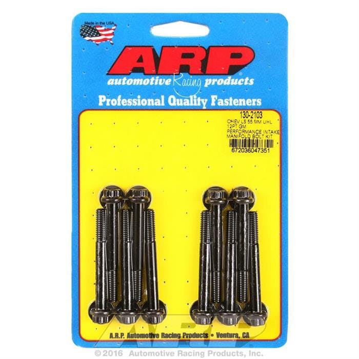 ARP 130-2103 Intake Bolt Kit, Chevy LS w/GM Perf Intake, 12-pt