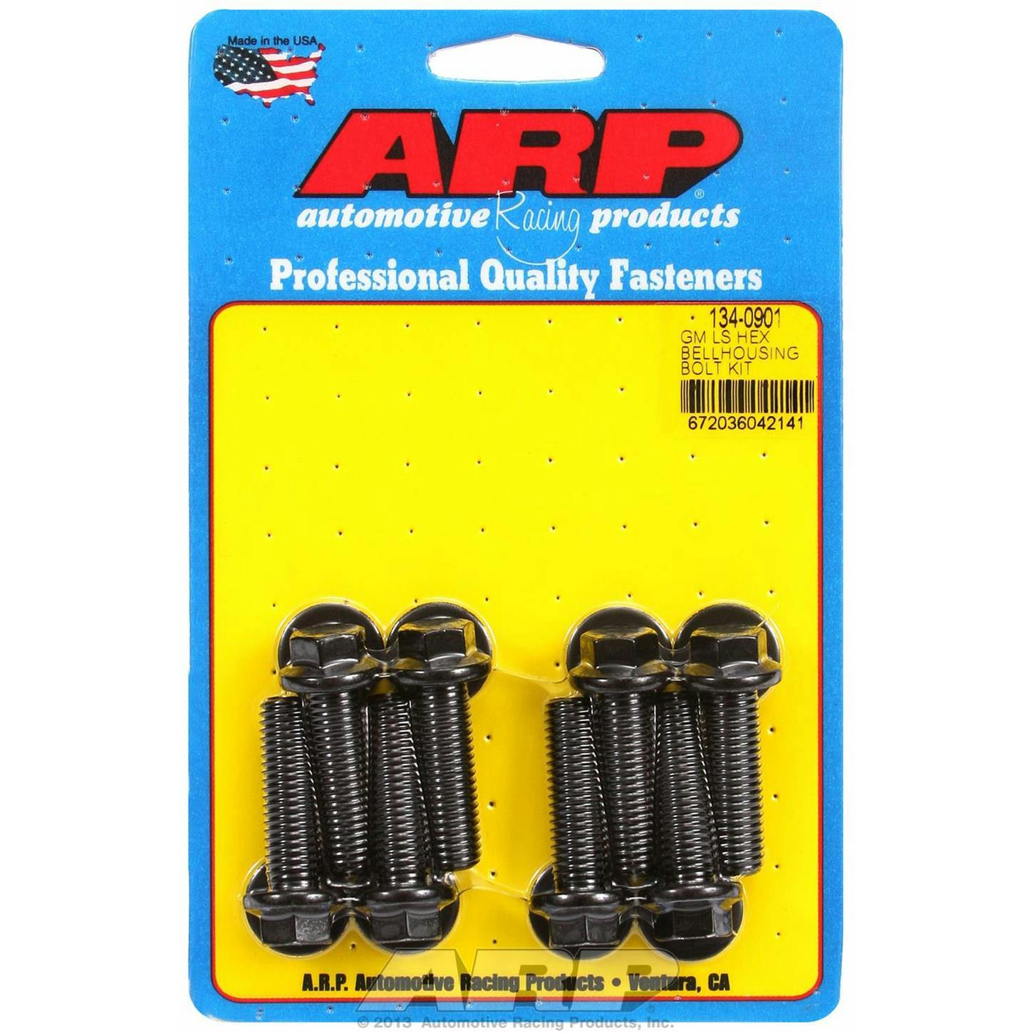 ARP 134-0901 Bellhousing Bolt Kit, Chevy LS Engine, Black Hex
