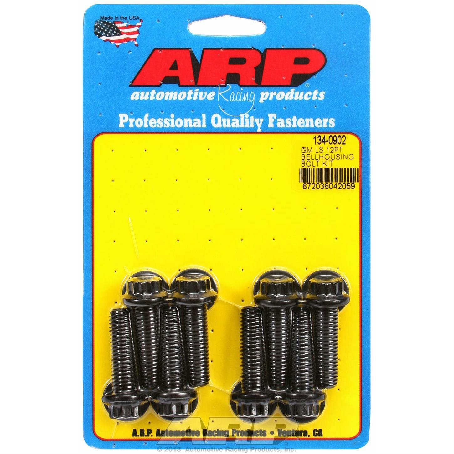 ARP 134-0902 Bellhousing Bolt Kit, Chevy LS Engine, Black 12-pt