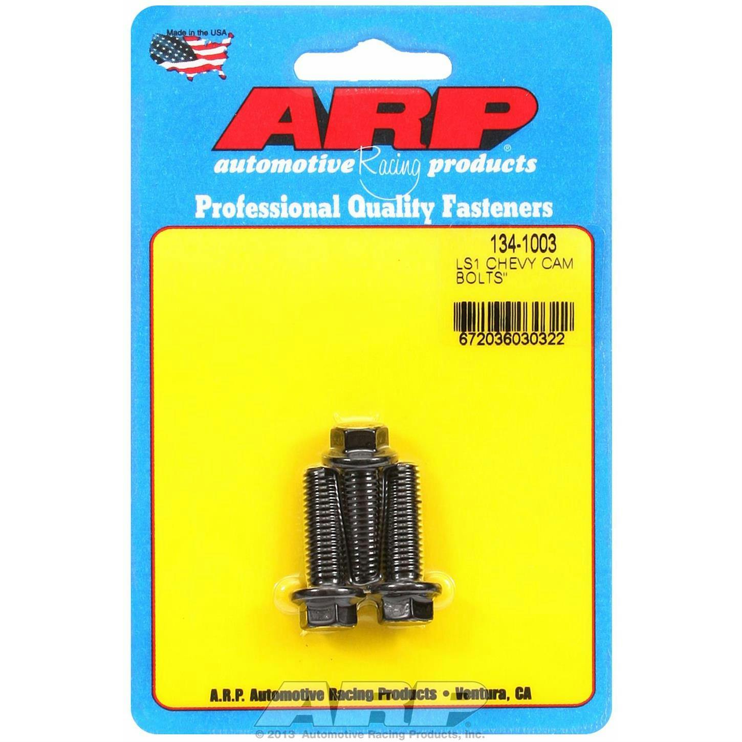 ARP 134-1003 Cam Sprocket Bolt Kit, Chevy LS Engine, Black Hex