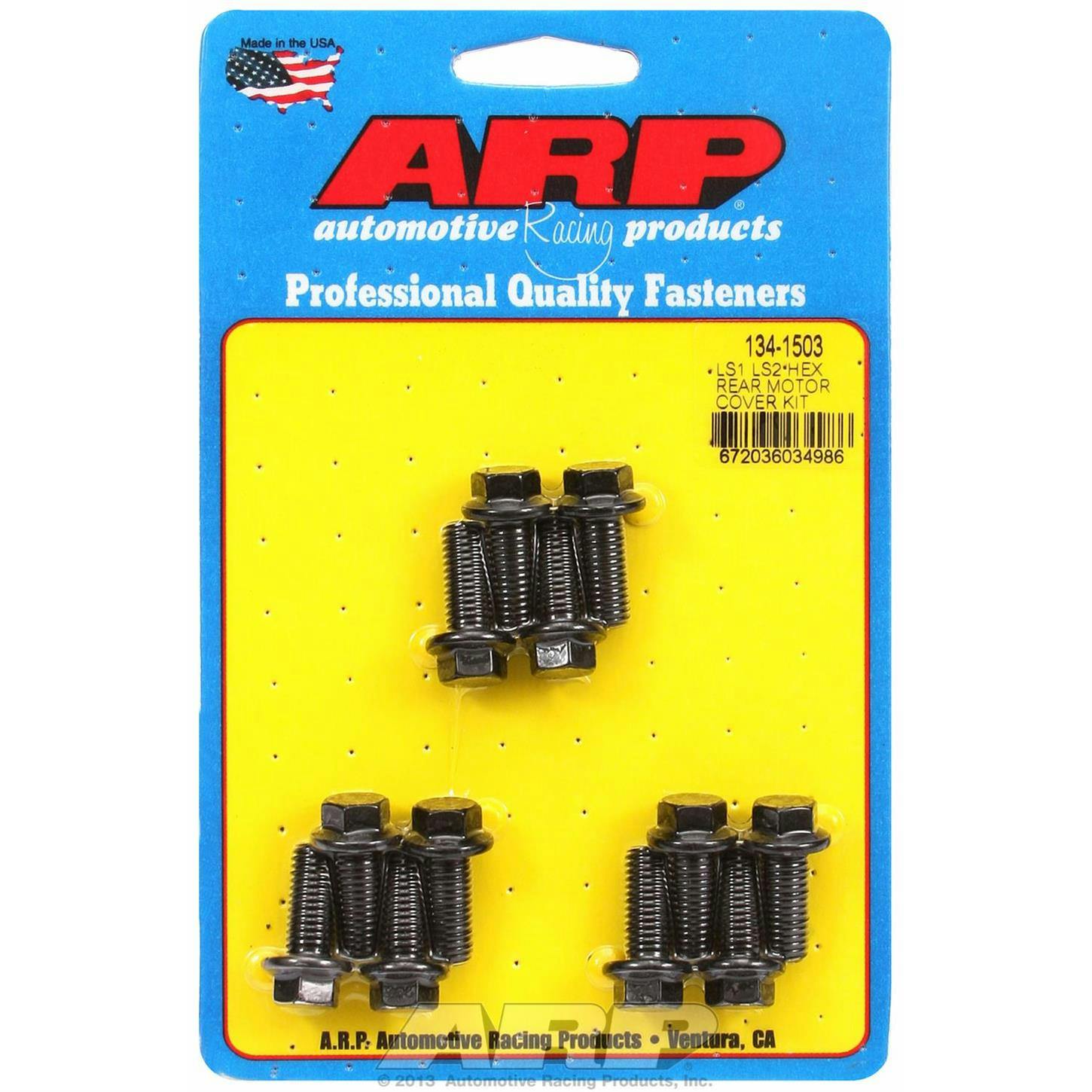 ARP 134-1503 Rear Motor Cover Bolt Kit, Chevy LS Engine, Hex