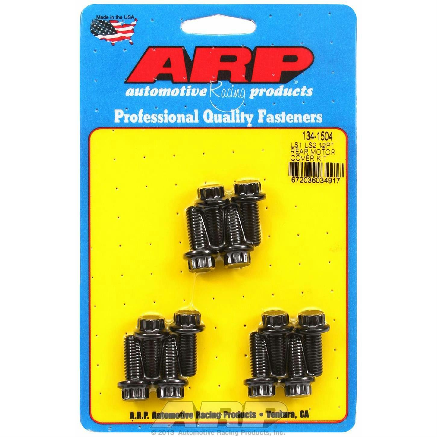 ARP 134-1504 Rear Motor Cover Bolt Kit, Chevy LS Engine, 12-pt