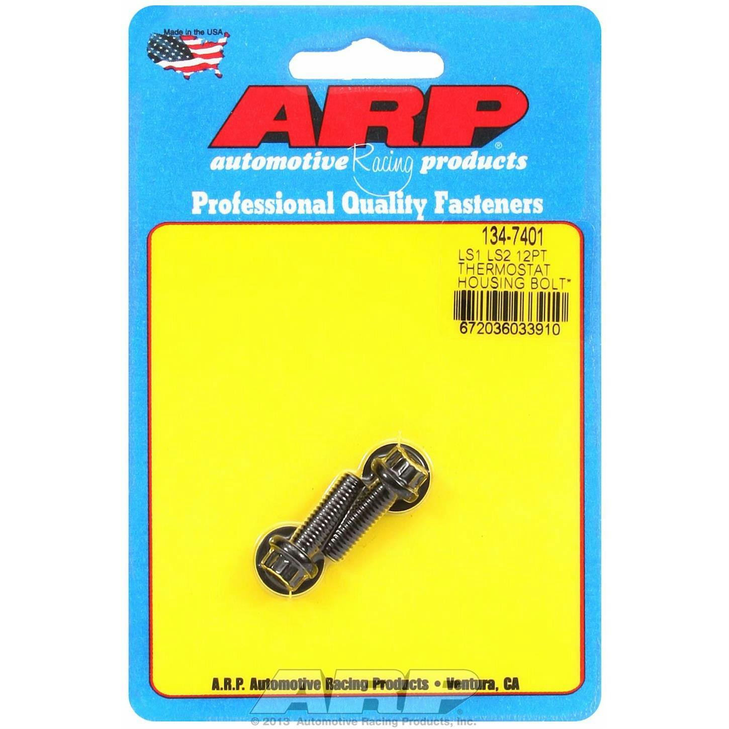 ARP 134-7401 Thermostat Housing Bolt Kit, Chevy LS Engine, 12-pt