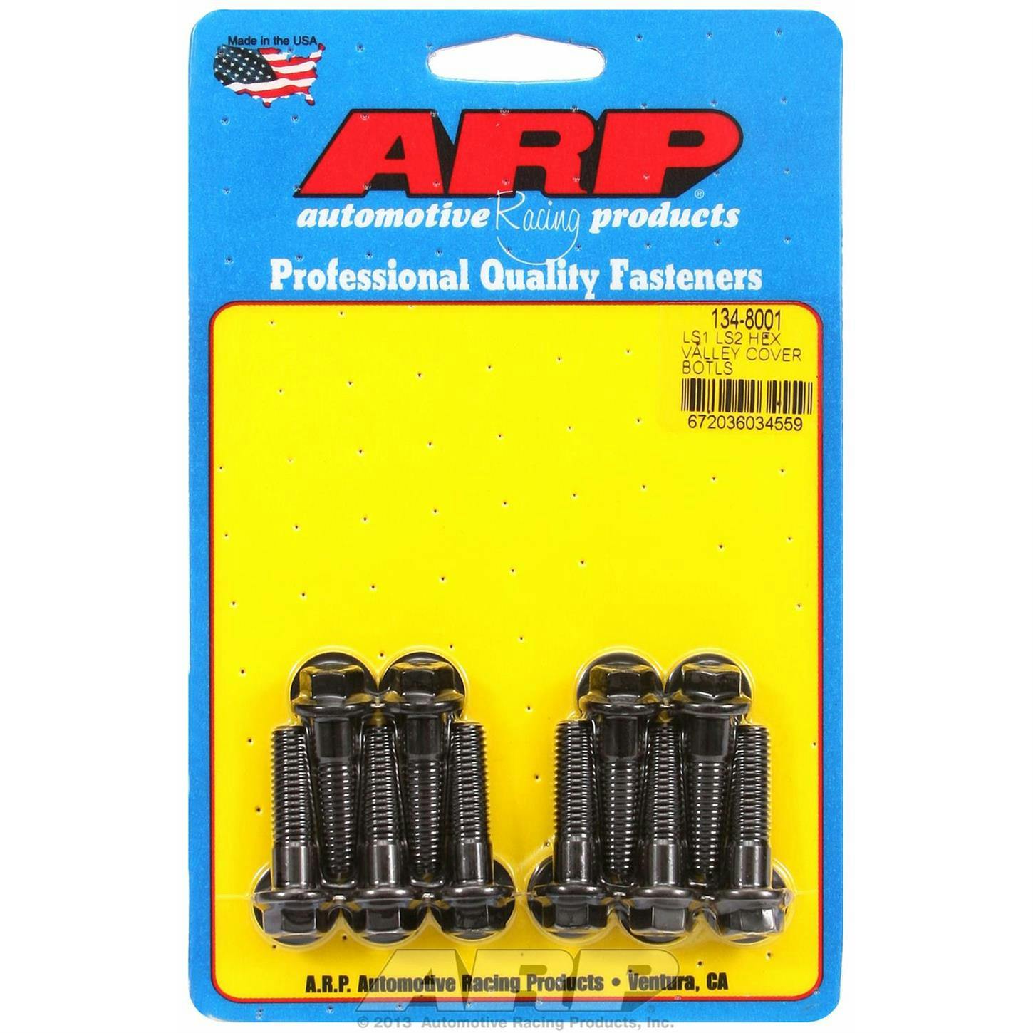ARP 134-8001 Valley Cover Bolt Kit, Chevy LS Engine, Black Hex