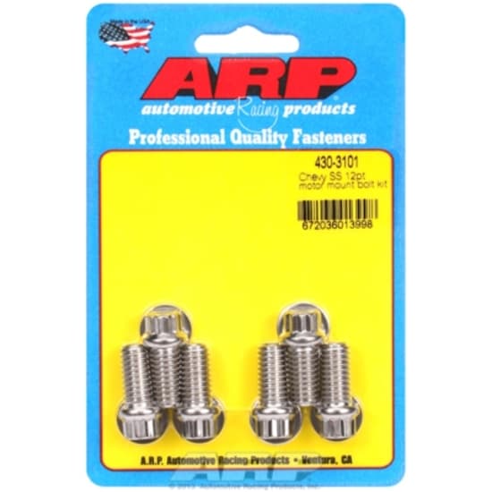 ARP 430-3101 Chevrolet V6/V8 Mount-to-Block 12pt Motor Mount Bolt Kit