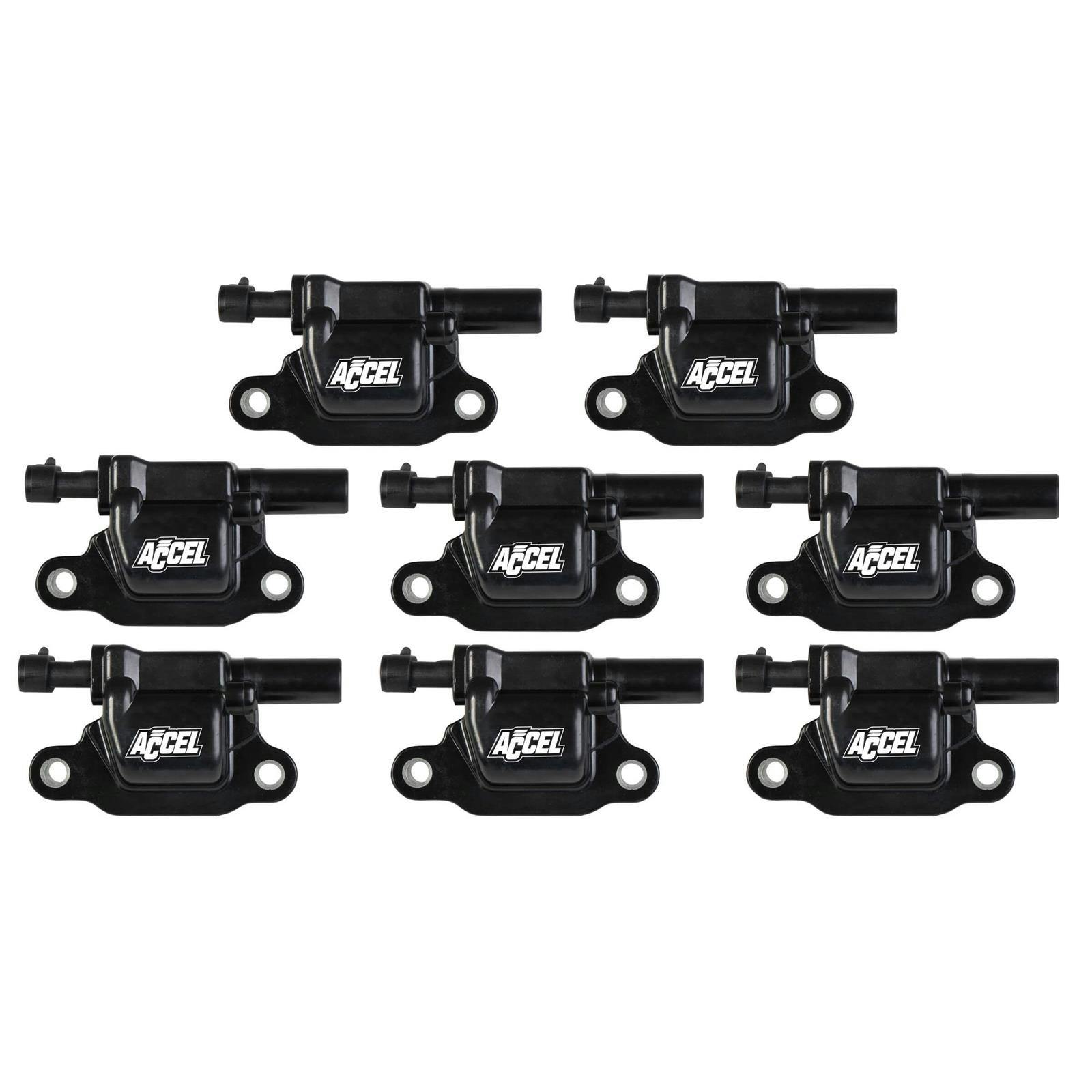 Accel 140081-8 Gen V GM Coils, 2014-Up, Black, Square, 8 Pack
