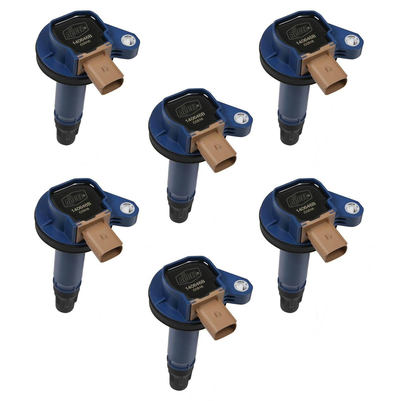 ACCEL 140646B-6 Ignition Coil, SuperCoil, Ford EcoBoost 3.5L V6, 3-Pin