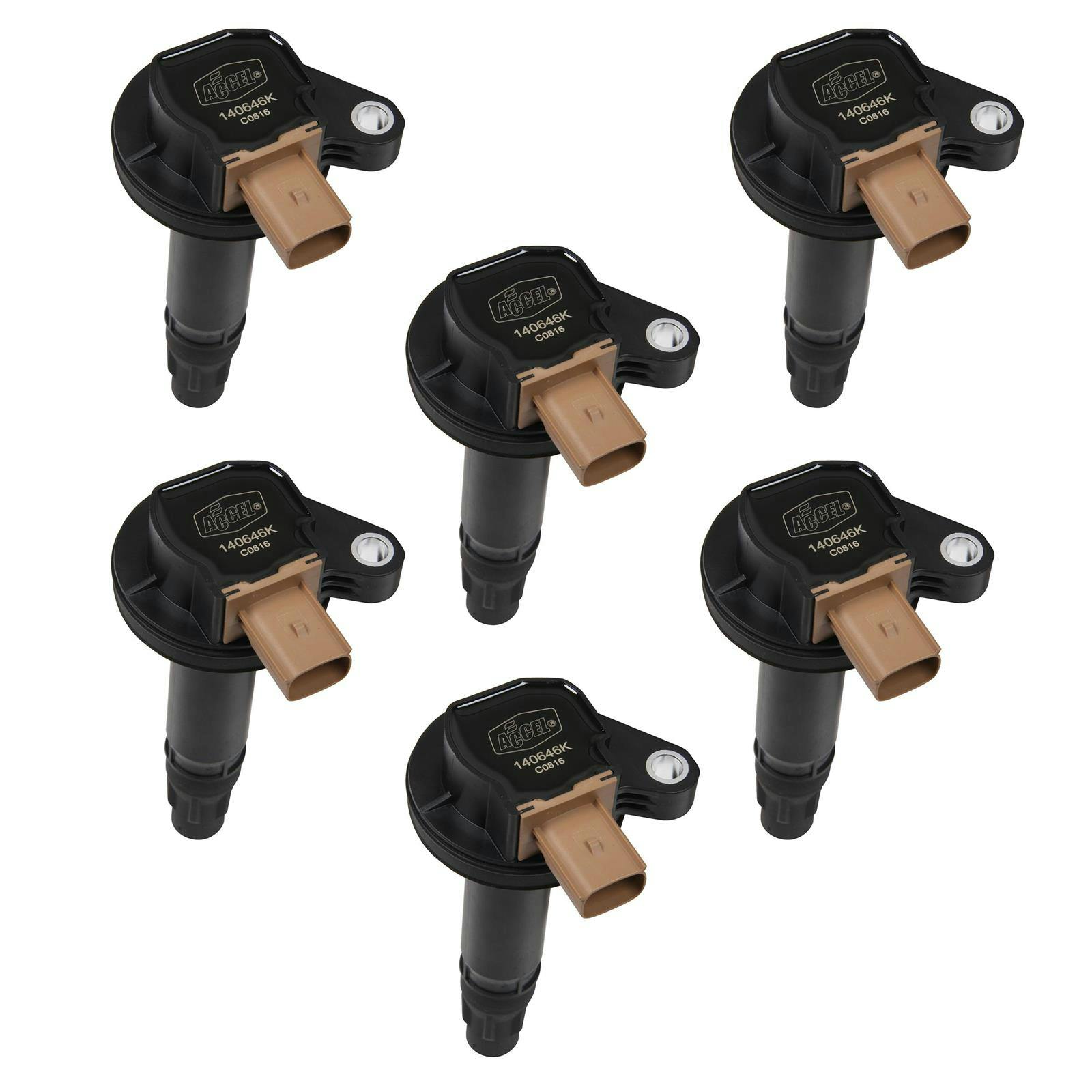 ACCEL 140646K-6 Ignition Coil, SuperCoil, Ford EcoBoost 3.5L V6, 3-Pin
