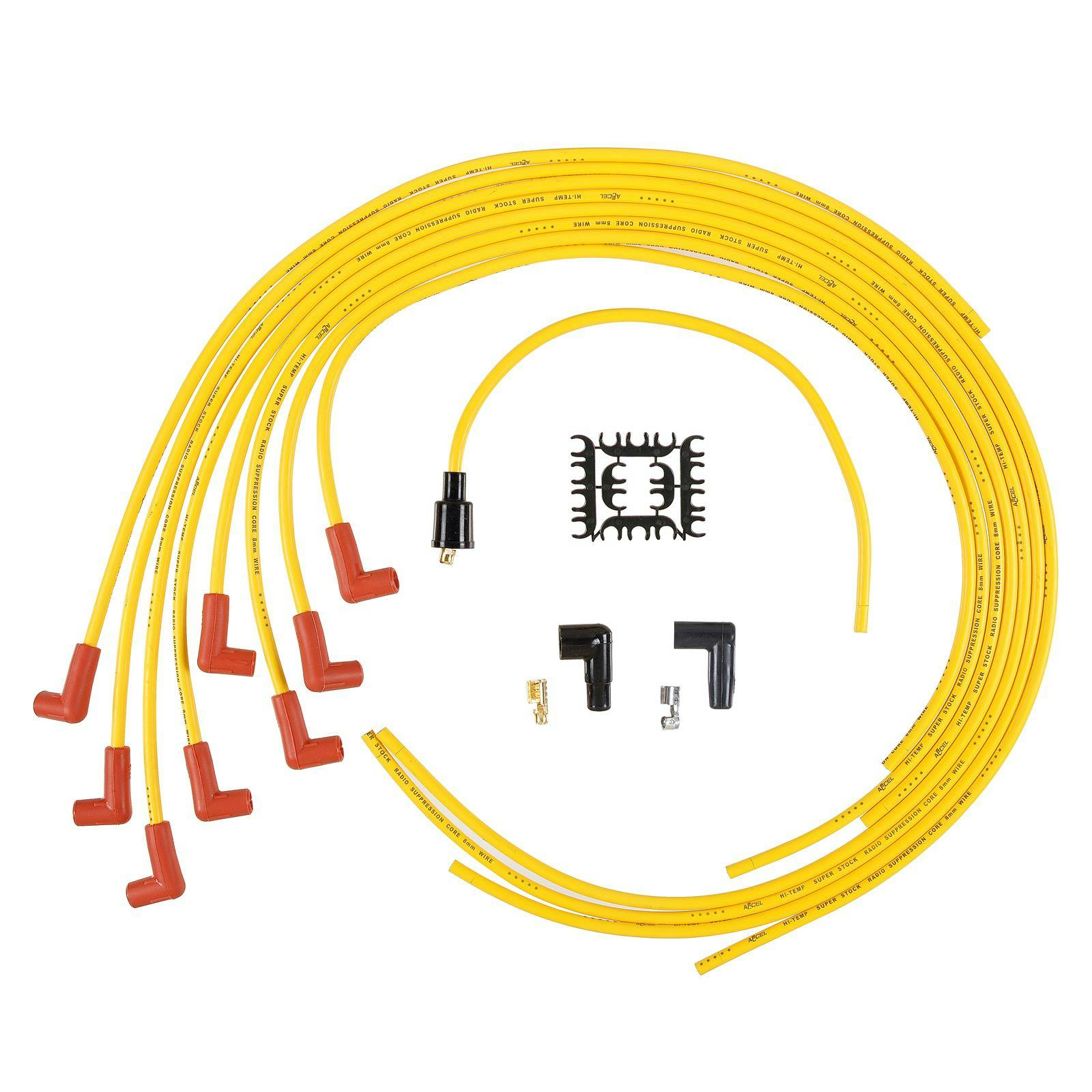 ACCEL 4041 Spark Plug Wire Set, 8mm, Super Stock, Yellow/Orange
