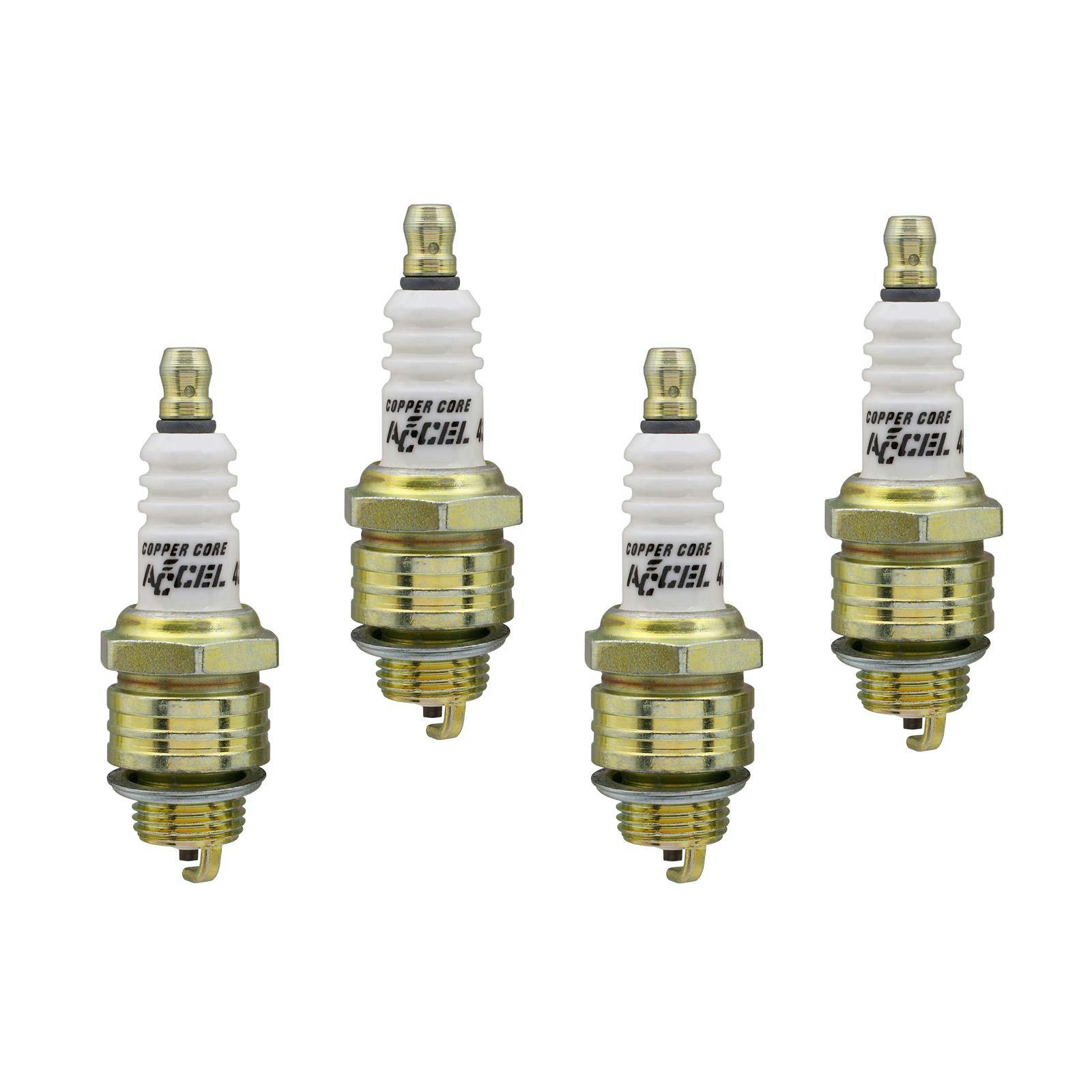 Accel 0437S U-Groove Shorty Spark Plug, 13/16 Hex, 3/8 Reach-4/pk