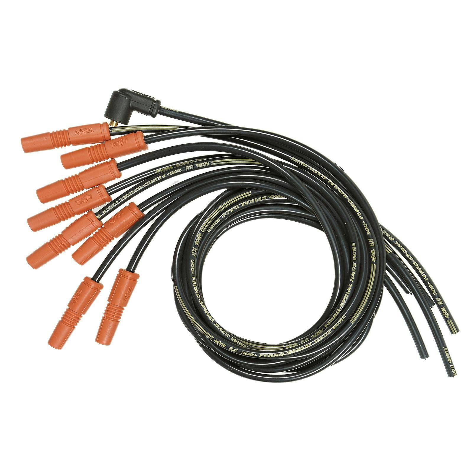 ACCEL 7040 Spark Plug Wire Set, 8.8MM 300+ Ferro-Spiral Race Wire