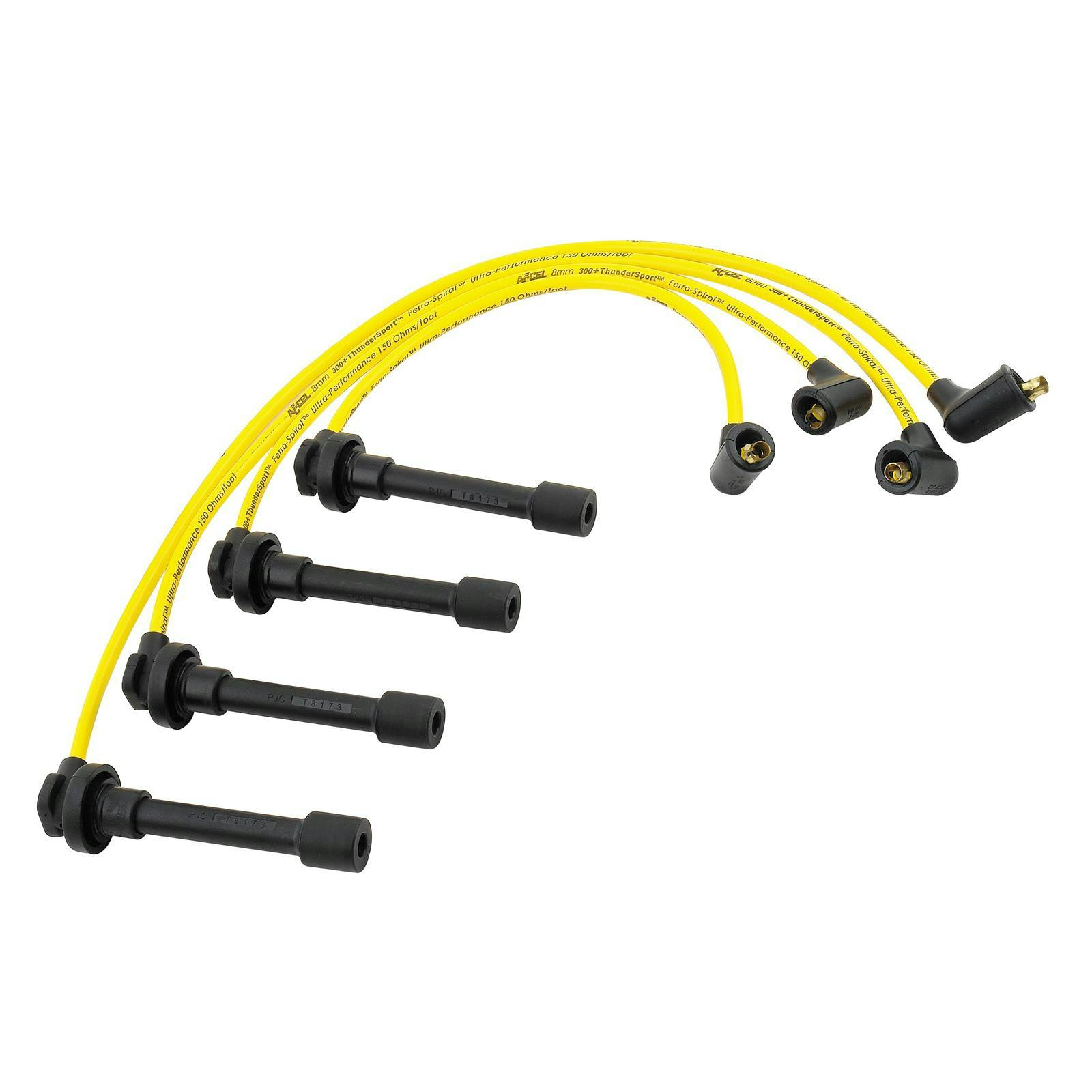 ACCEL 7913Y Spark Plug Wire Set, 300+ Spiral 8mm, Honda/Acura L4