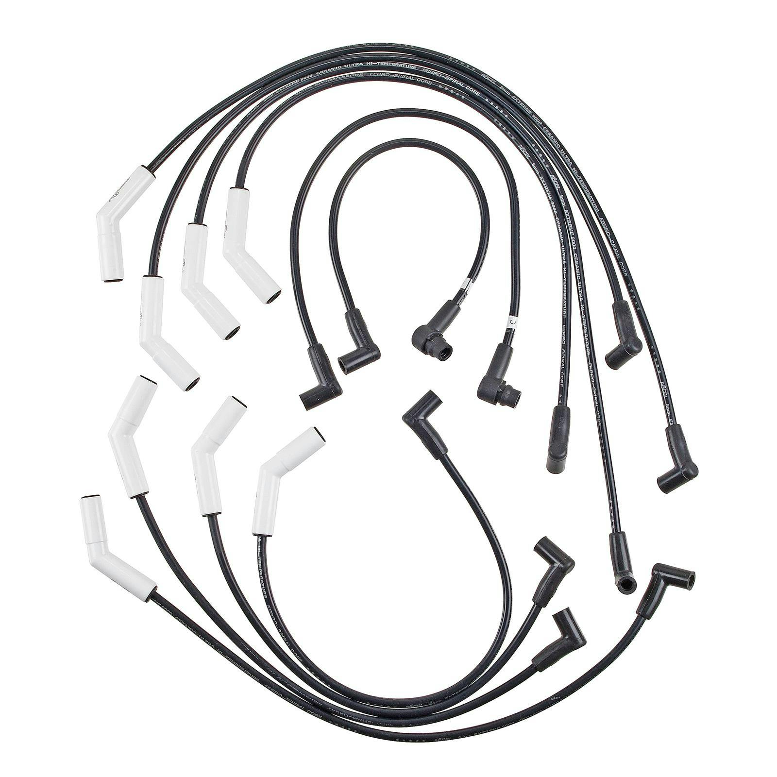 ACCEL 9022C Spark Plug Wire Set, Extreme 9000 Ceramic Boot, Ford