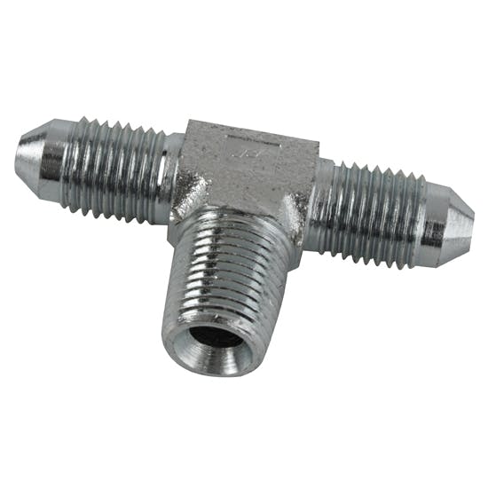 Goodridge 825-03P Steel Tee Adapter - Male AN3, 1/8 Inch NPT Male
