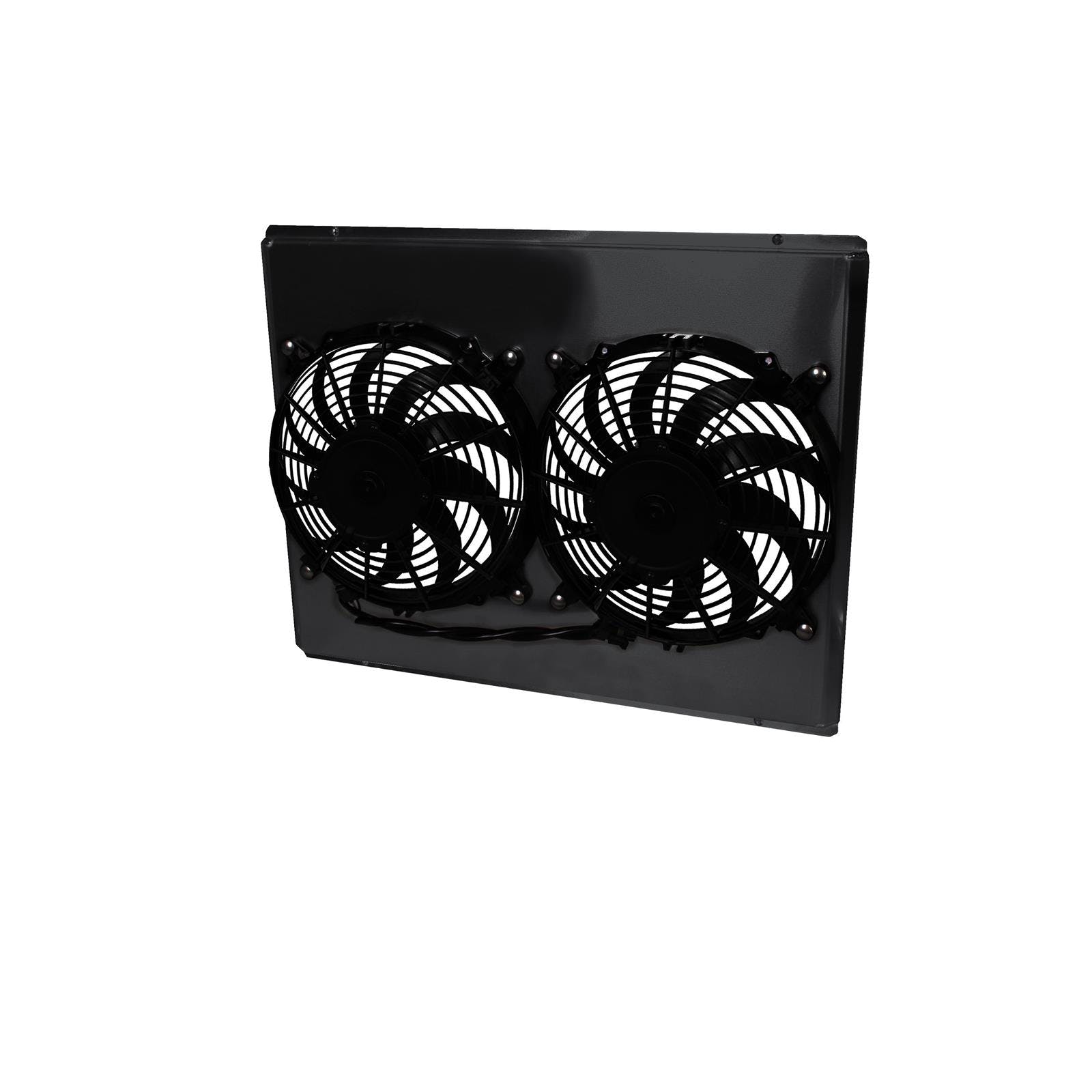 AFCO 80110FSDB Custom Cooling Dual Fan/Shroud Assembly, Black