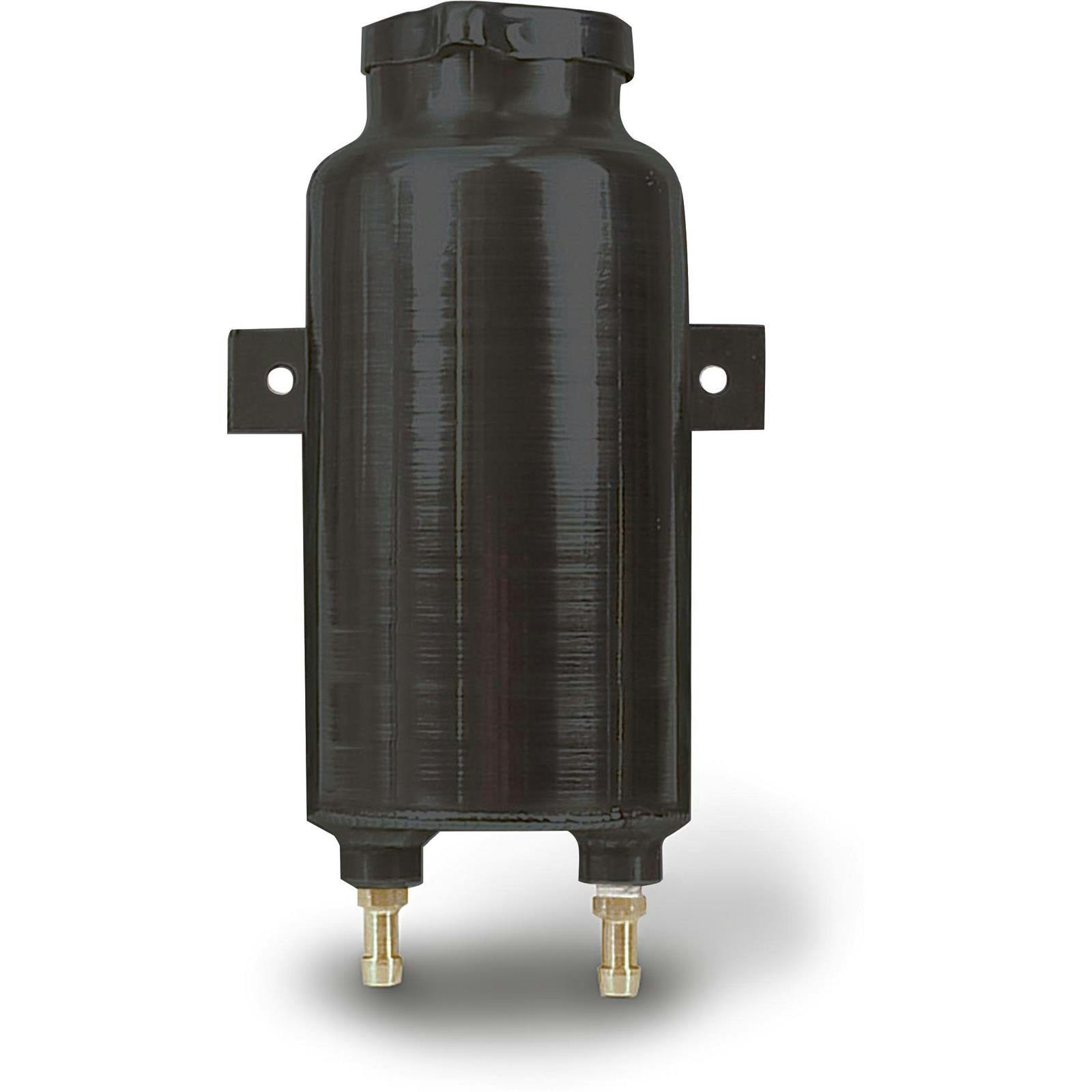 AFCO 80158B Aluminum Radiator Overflow Recovery Tank, Black