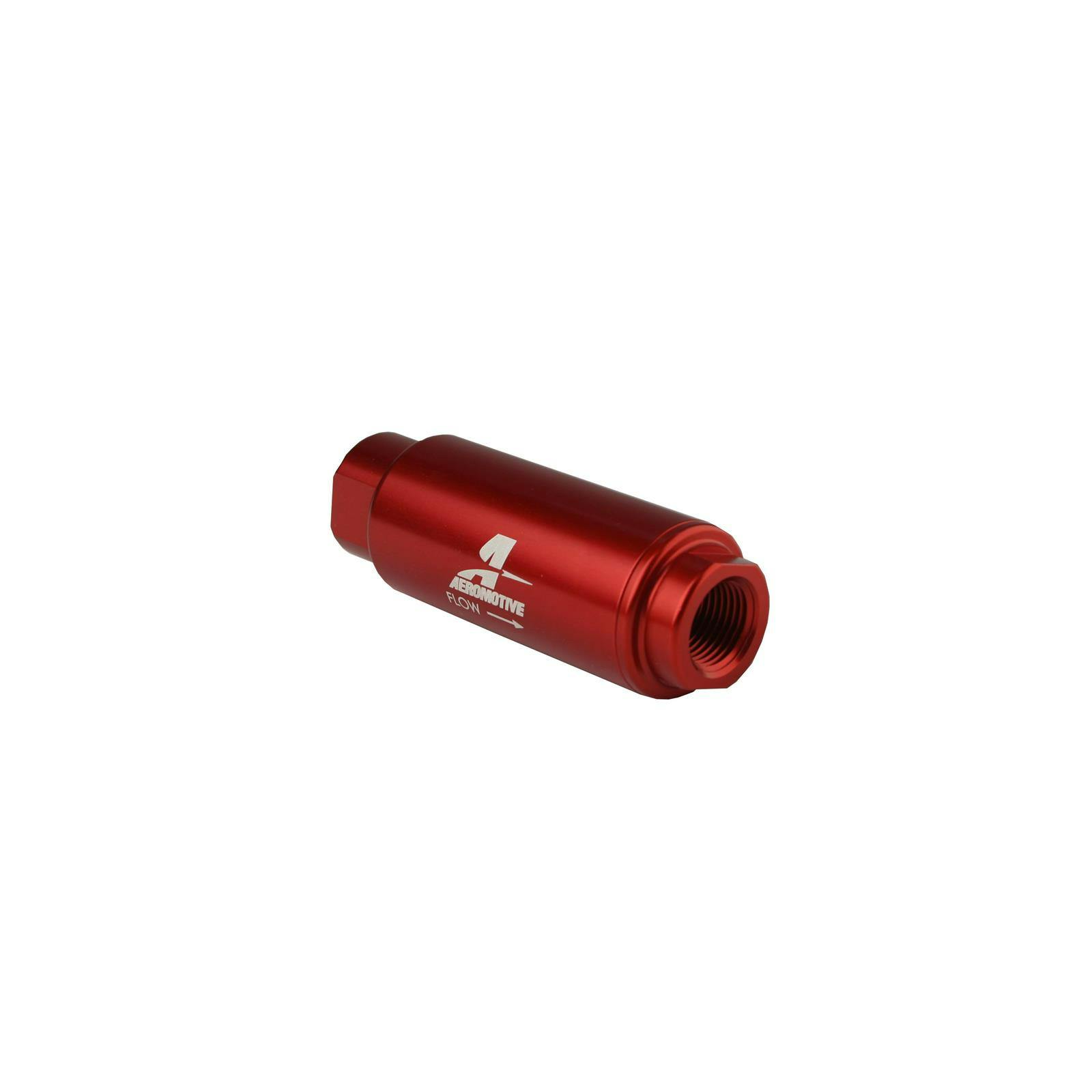 Aeromotive 12316 100-M SS Inline Fuel Filter, 3/8 Inch NPT, Red