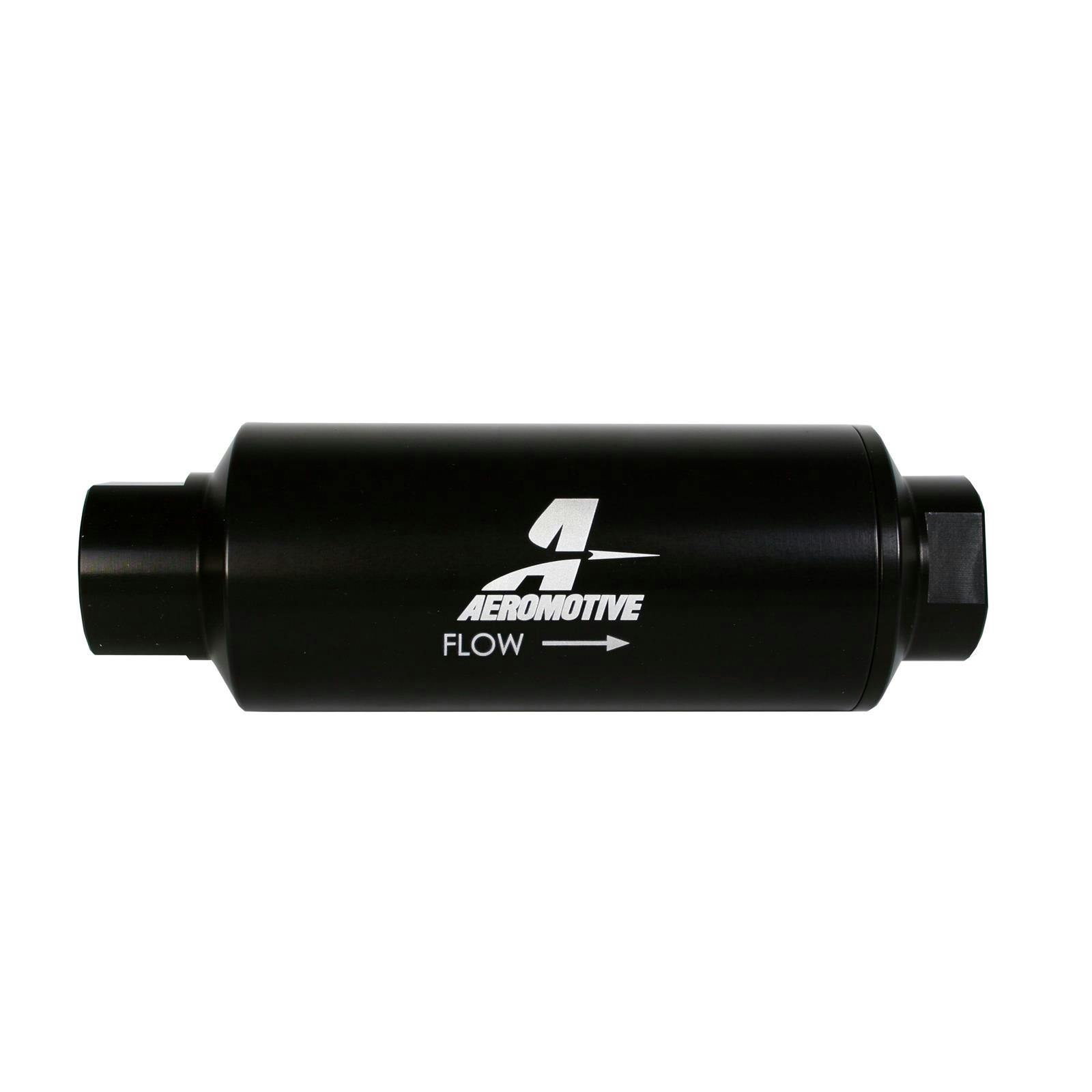 Aeromotive 12341 10-M Inline Microglass Fuel Filter, ORB-12,Black