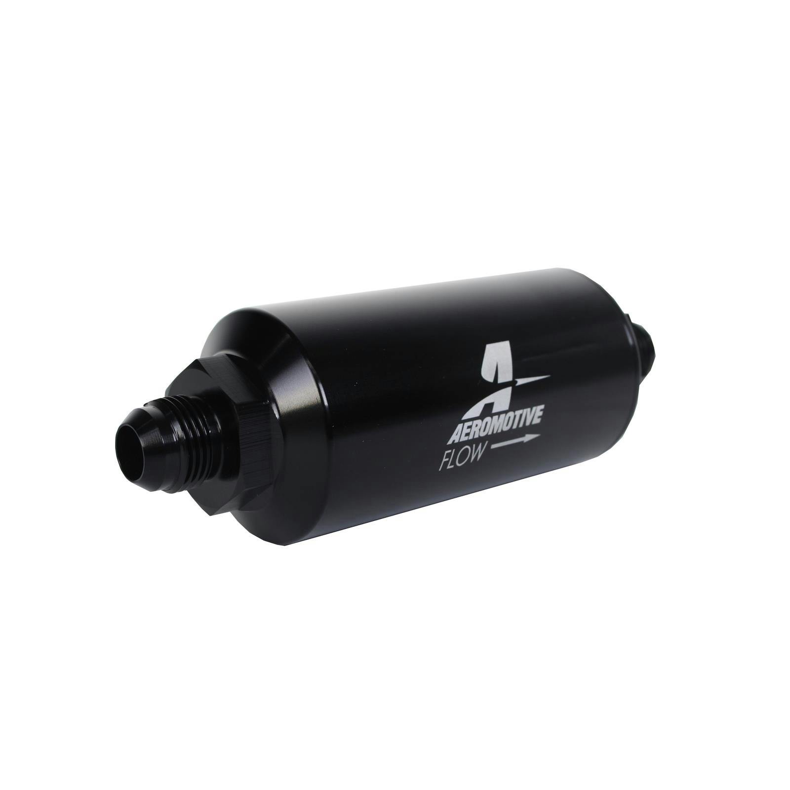 Aeromotive 12390 In-Line Fuel Filter, -6 AN, 238 Micron 5.5x2 In
