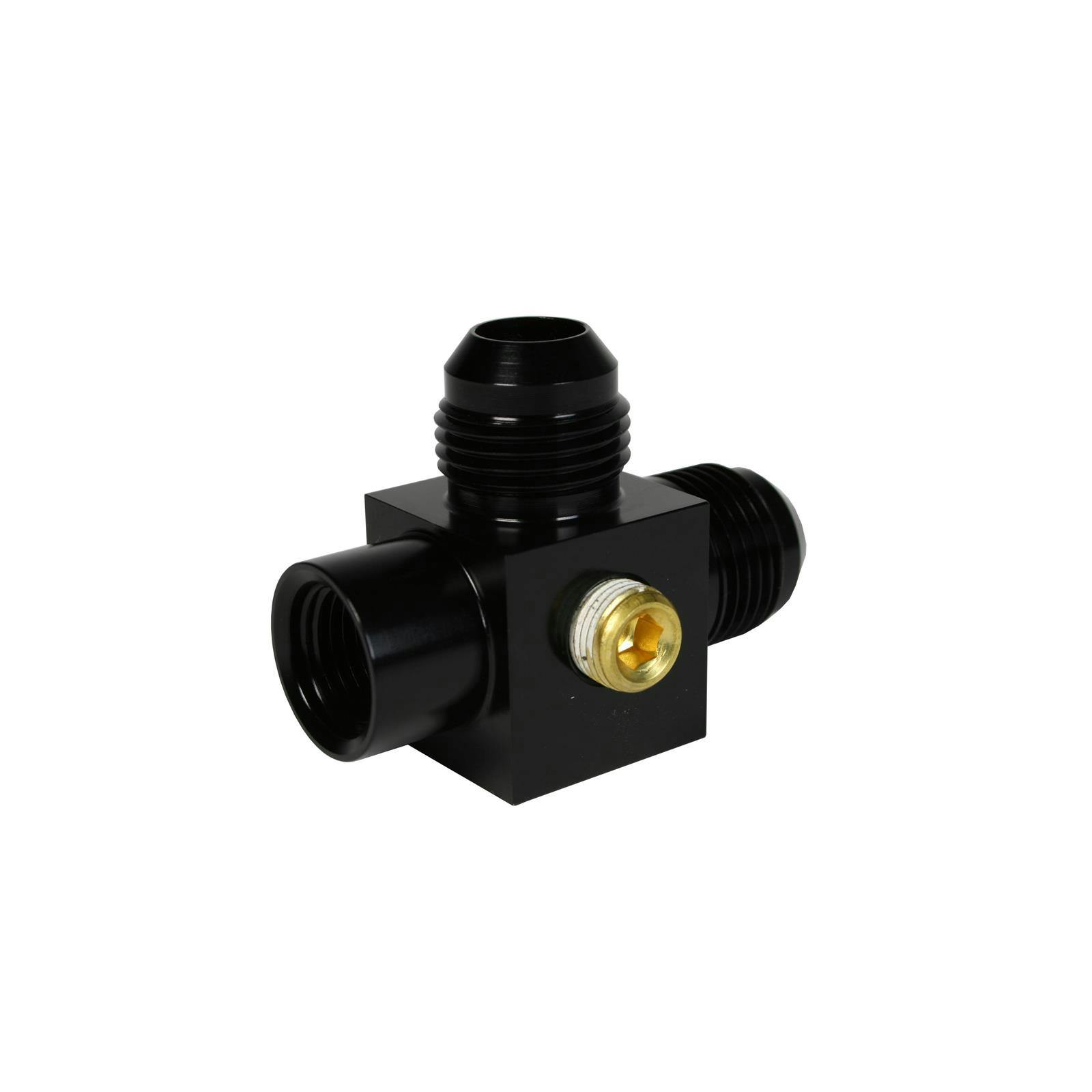 Aeromotive 15119 2x Male -8ANx-6AN Port Tee Fitting w/Gauge Port