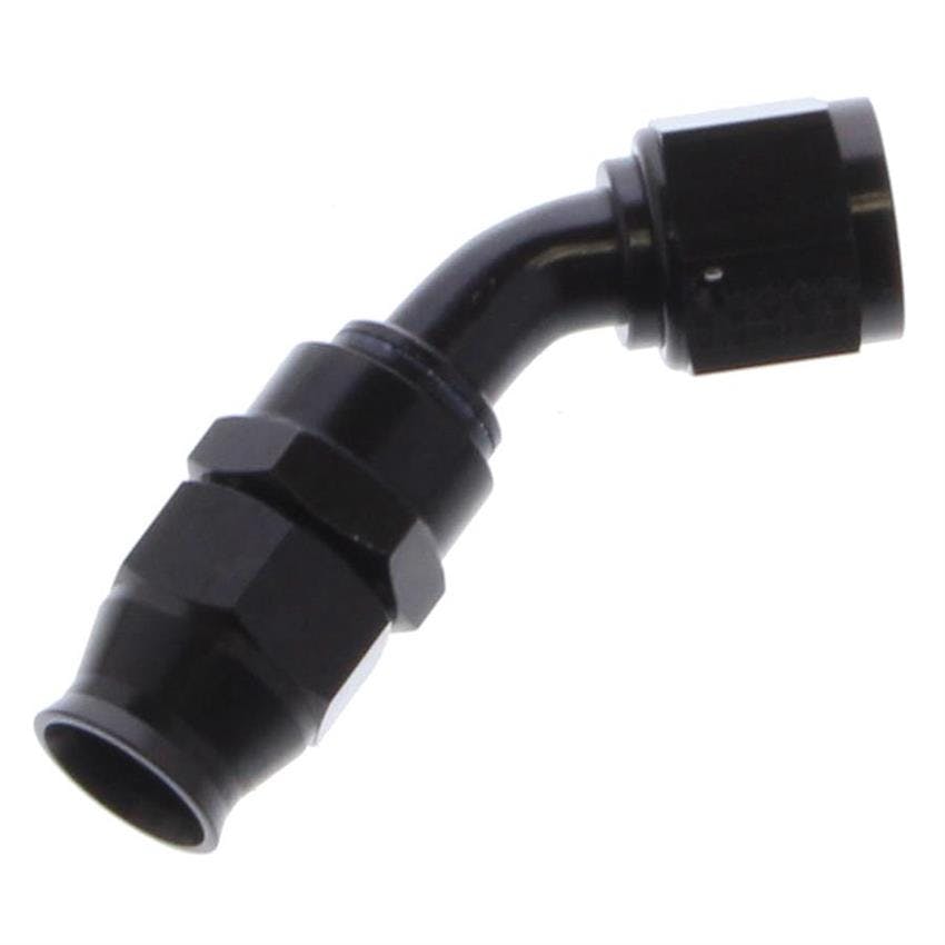 Aeromotive 15354 -8AN 45-Degree PTFE Hose Fitting, Black Anodized