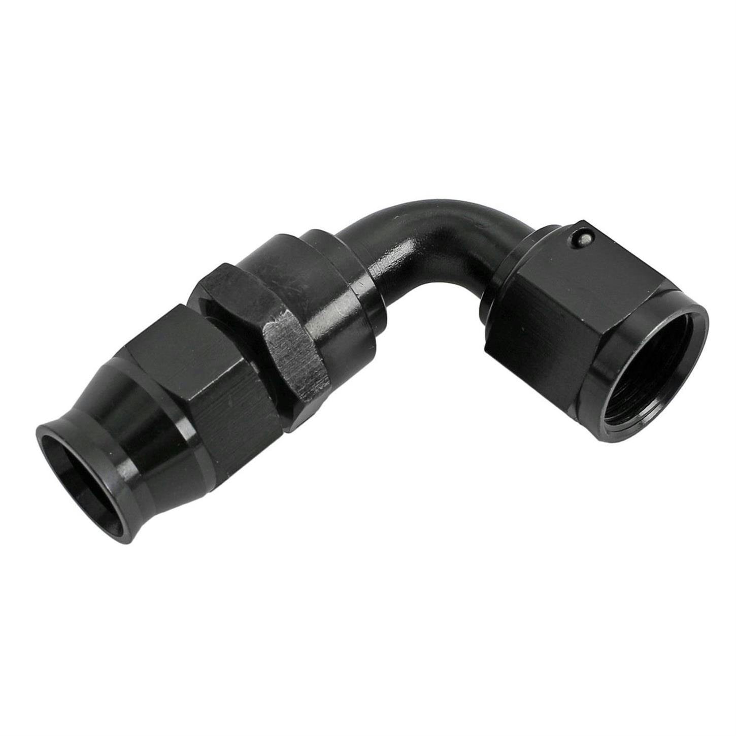 Aeromotive 15355 -8AN 90-Degree PTFE Hose Fitting, Black Anodized