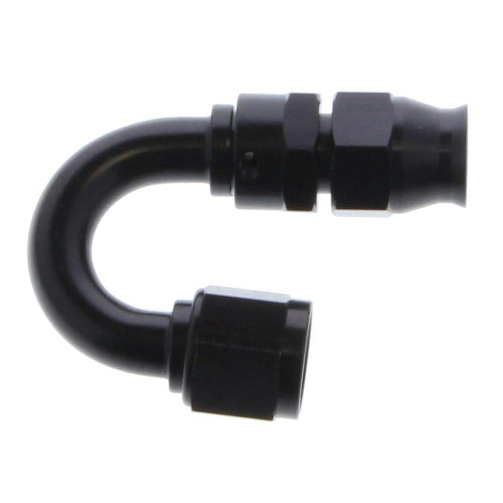 Aeromotive 15363 -8AN 180-Degree PTFE Hose Fitting,Black Anodized