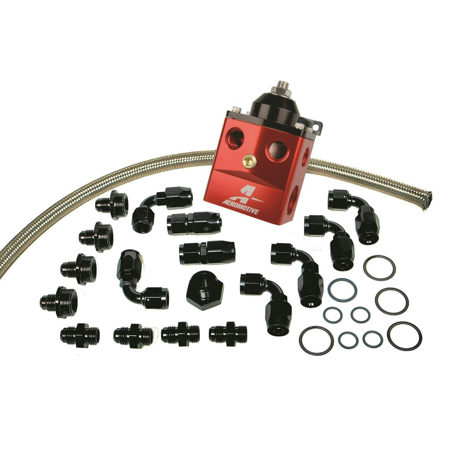 Aeromotive 17121 A4 Dual Carburetor Regulator/Hose/Fitting Kit