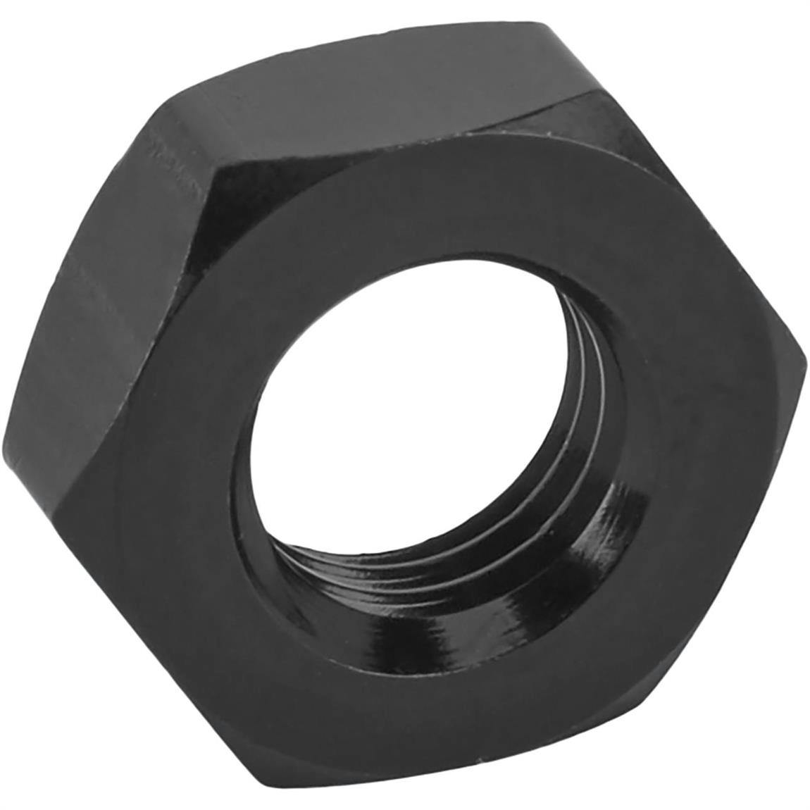 Black Aluminum Jam Nut, 5/16-24 Thread
