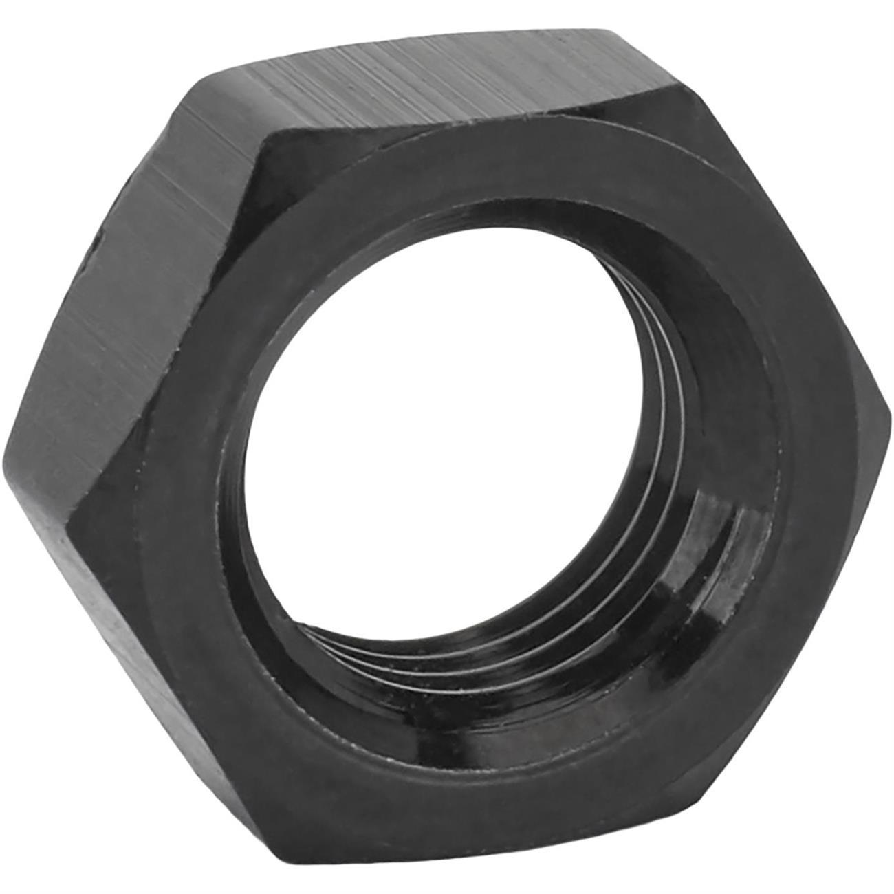 Black Aluminum Jam Nut, 3/8-24 Thread