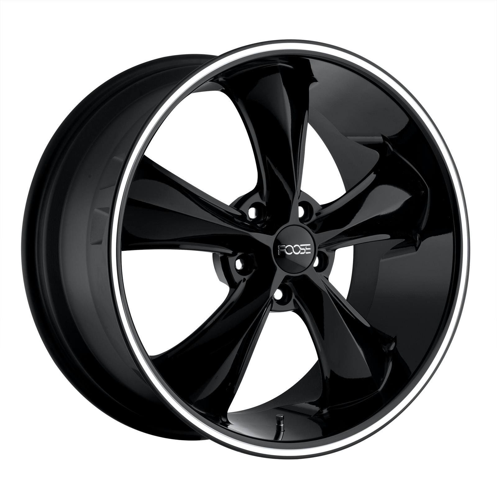 Foose Wheels F10418806145 Legend Wheel, 18x8, Gloss Black Milled