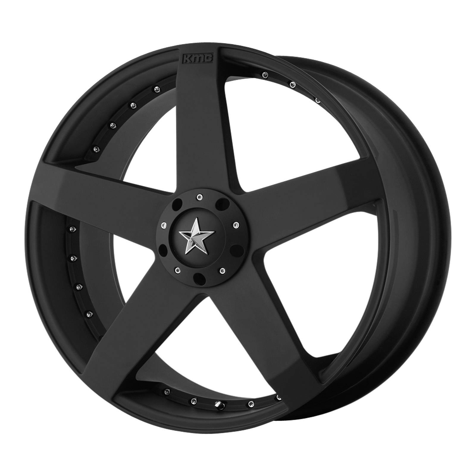 KMC KM77588005742 18X8 Rockstar Car Series 5X100/110 BP, 6.15 BS
