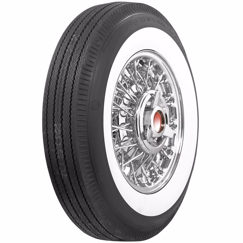 U.S. Royal 57640 6.70-15 Bias Ply Tire, 2-11/16in Whitewall