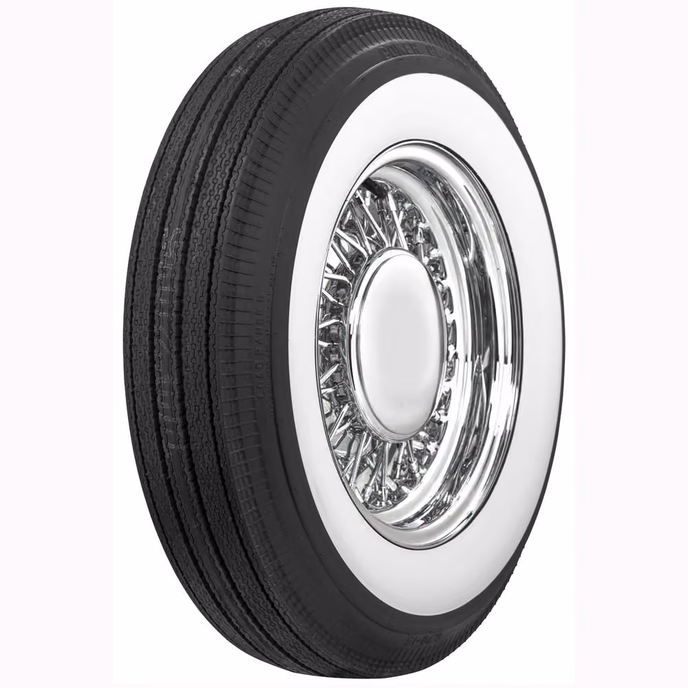 Coker Tire 60600 8.00-15 Bias Ply Tire, 2-1/2in Whitewall