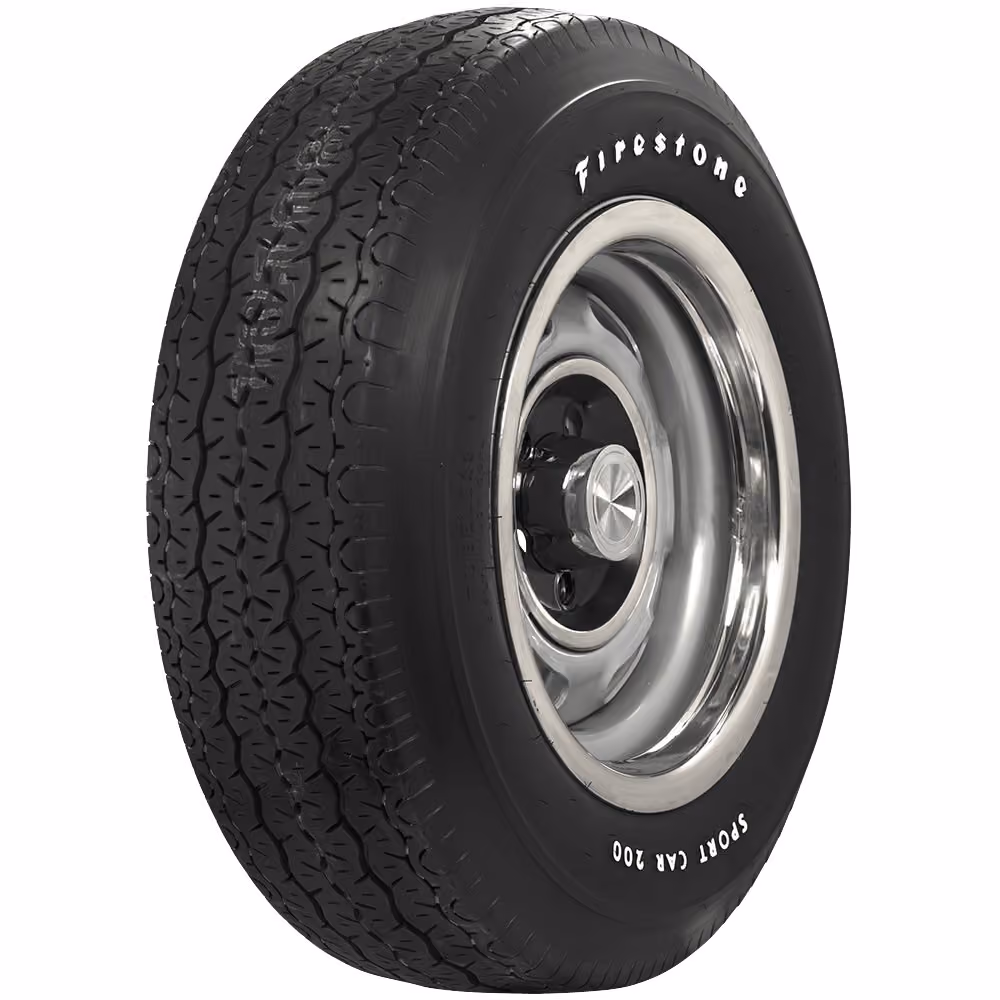 Firestone 62425 E70-15 Bias Ply Tire, Raised White Letter