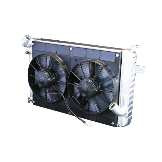 DeWitts® 32-4139025M 66-67 Corvette Radiator & Fan, Manual