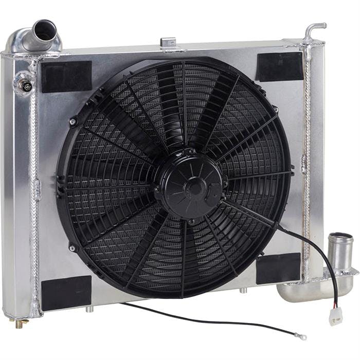 DeWitts® 32-4139063M 63-72 Corvette Radiator & Fan, Manual