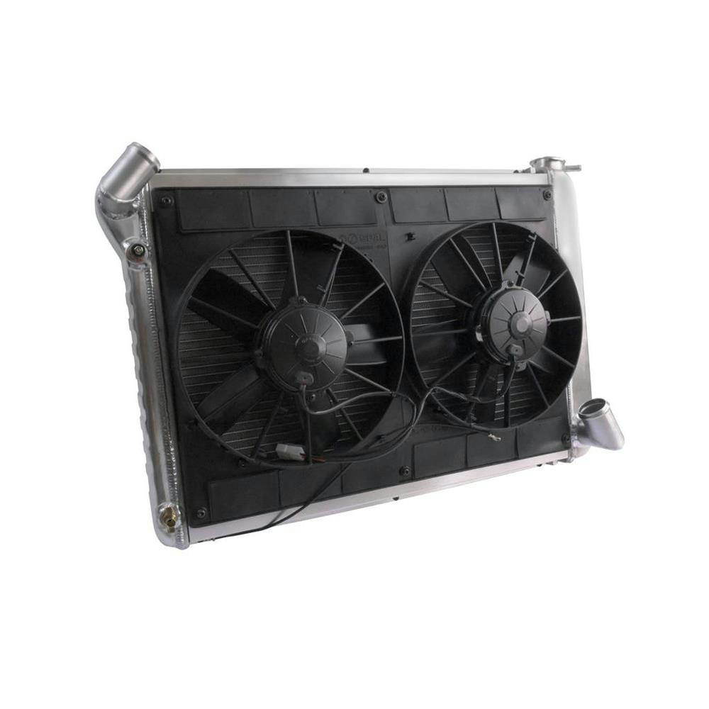 DeWitts® 32-4139066M 66-67 Corvette Radiator & Fan, Manual