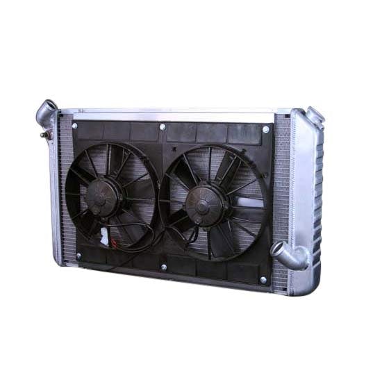 DeWitts® 32-4139073M 73-76 Corvette Radiator & Fan, Manual