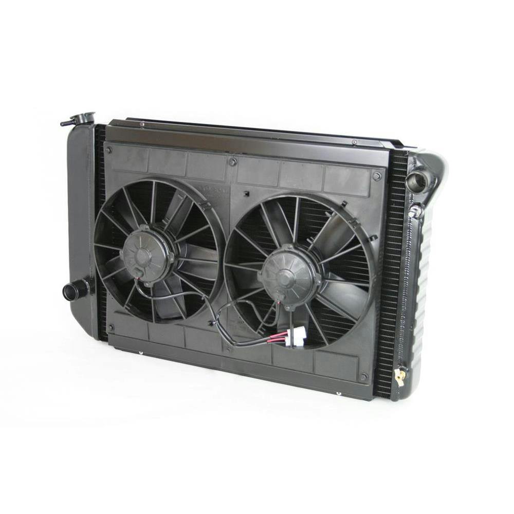 DeWitts® 32-4238009M 1971-73 Mustang Radiator & Fan, Manual