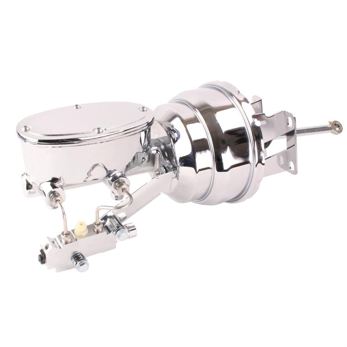 1960-66 Chevy Truck 8In Dual Chrome / Oval Style Master Booster